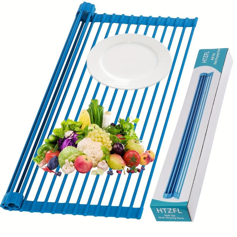 Stainless Steel Dish Drying Mats Collapsible Roll Up Rack