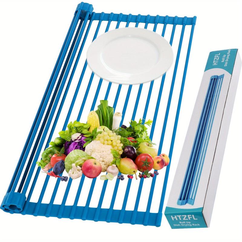 Stainless Steel Dish Drying Mats Collapsible Roll Up Rack