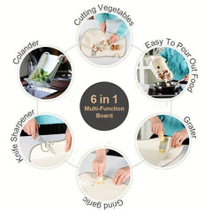 6 in 1 Foldable Cutting Board - Ideal for Chopping Meat, Veggies & More