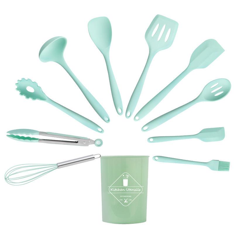 11pcs Silicone Kitchen Utensils Set High Temp Resistant Non stick Cooking