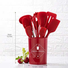 11pcs Silicone Kitchen Utensils Set High Temp Resistant Non stick Cooking