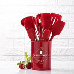 11pcs Silicone Kitchen Utensils Set High Temp Resistant Non stick Cooking