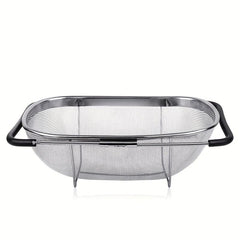 Stainless Steel Telescopic Oval Colander Sink Basket