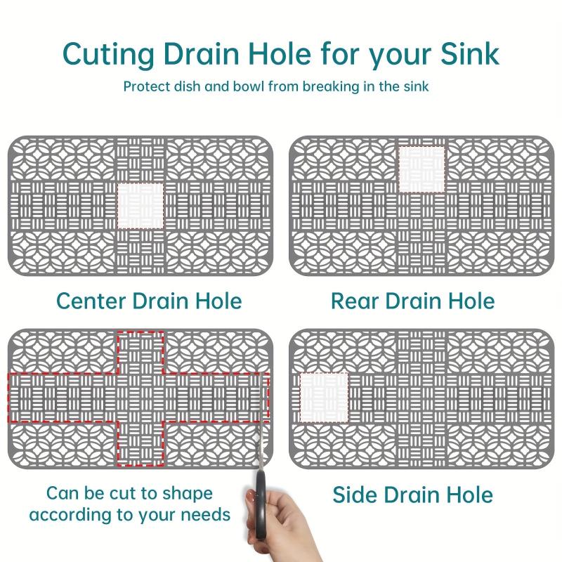 Silicone Sink Protector Mat Cuttable Sink Mat
