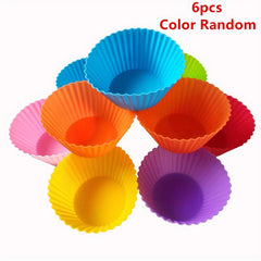 12pcs Silicone Muffin Cups Reusable Cupcake Liners Baking Tools Kitchen Gadgets