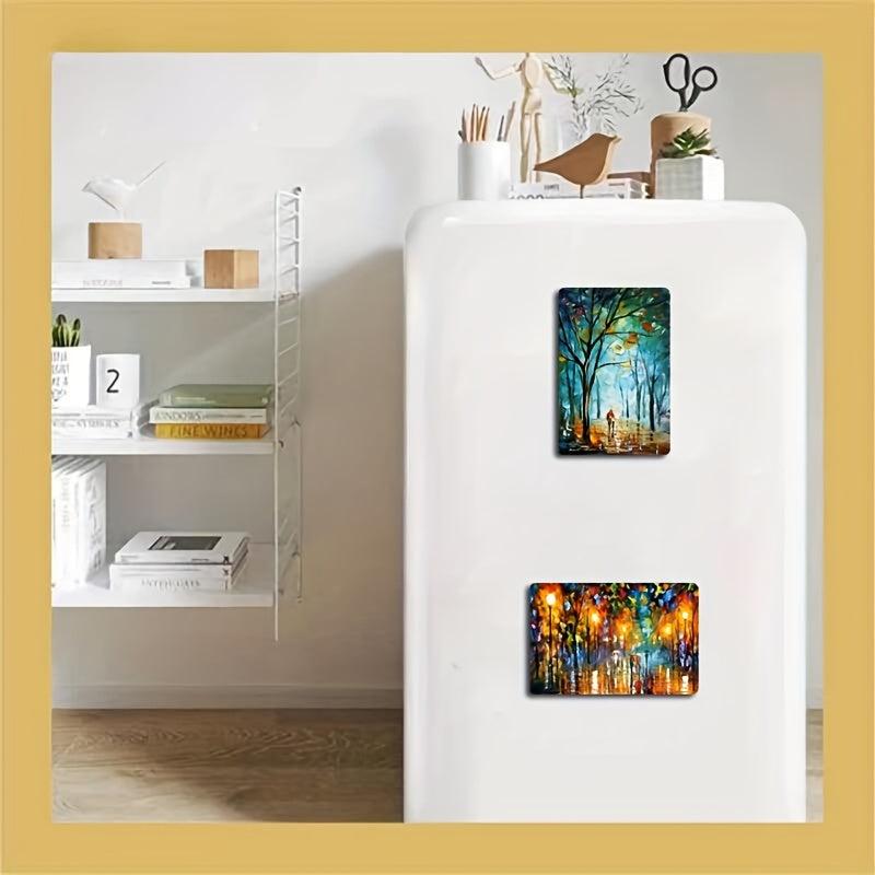 Colorful Landscape Rubber Night Scene Fridge Magnet