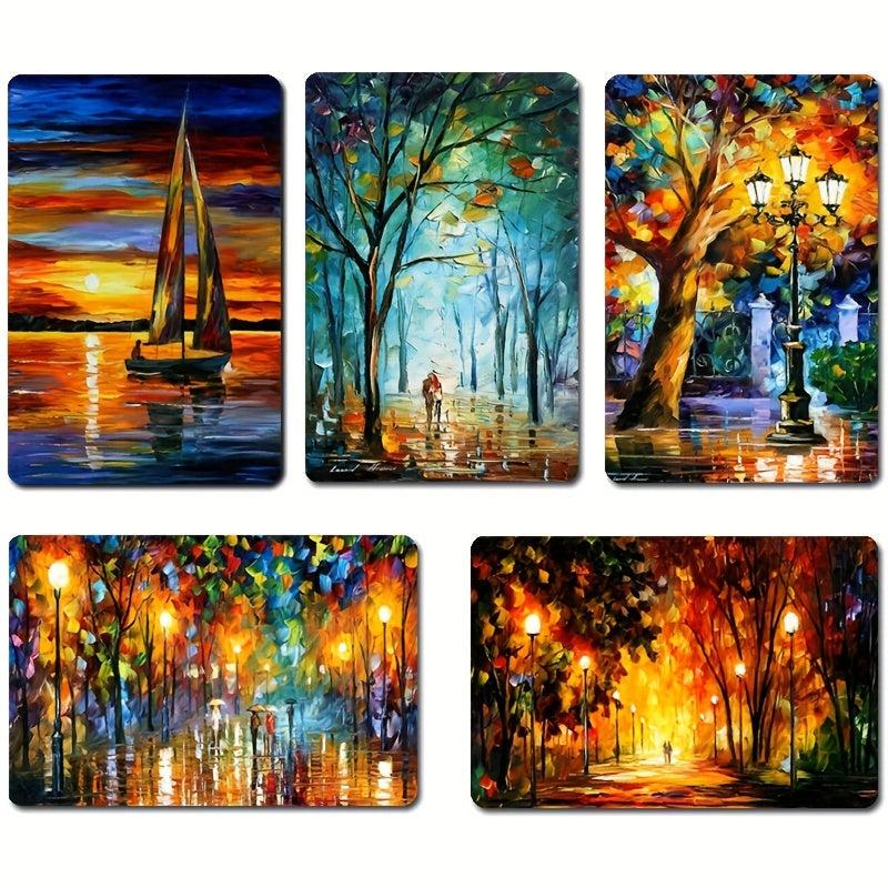 Colorful Landscape Rubber Night Scene Fridge Magnet