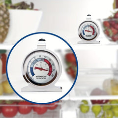 Stainless Steel Refrigerator Freezer Thermometer Bimetal Precision Tool