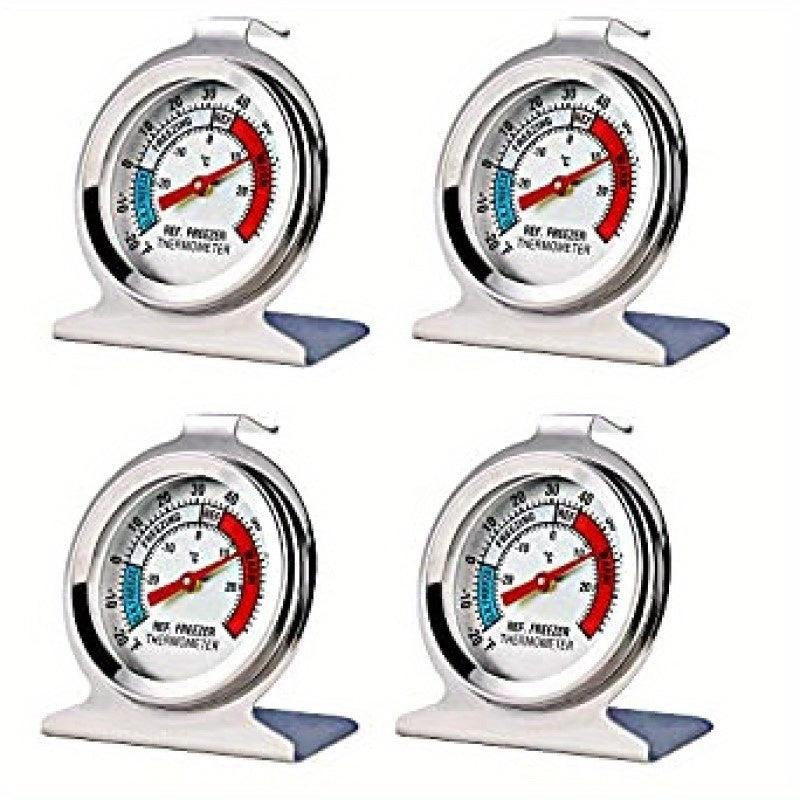 Stainless Steel Refrigerator Freezer Thermometer Bimetal Precision Tool