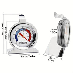 Stainless Steel Refrigerator Freezer Thermometer Bimetal Precision Tool