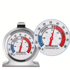 Stainless Steel Refrigerator Freezer Thermometer Bimetal Precision Tool