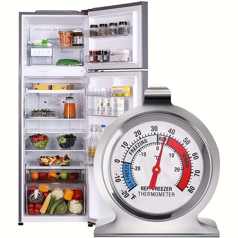 Stainless Steel Refrigerator Freezer Thermometer Bimetal Precision Tool