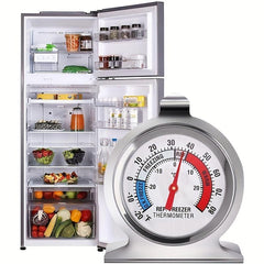 Stainless Steel Refrigerator Freezer Thermometer Bimetal Precision Tool