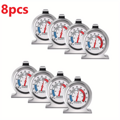 Stainless Steel Refrigerator Freezer Thermometer Bimetal Precision Tool