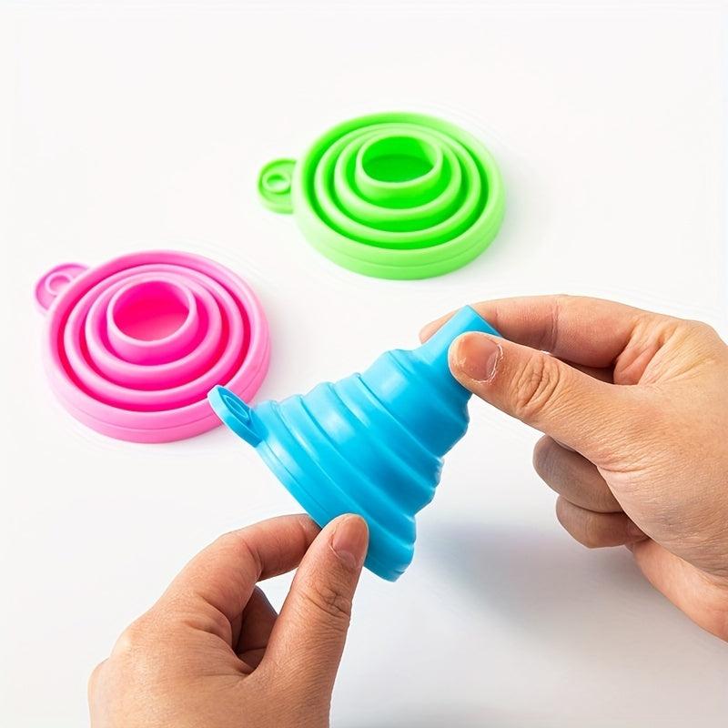 4pcs Mini Silicone Collapsible Funnel for Kitchen Gadgets