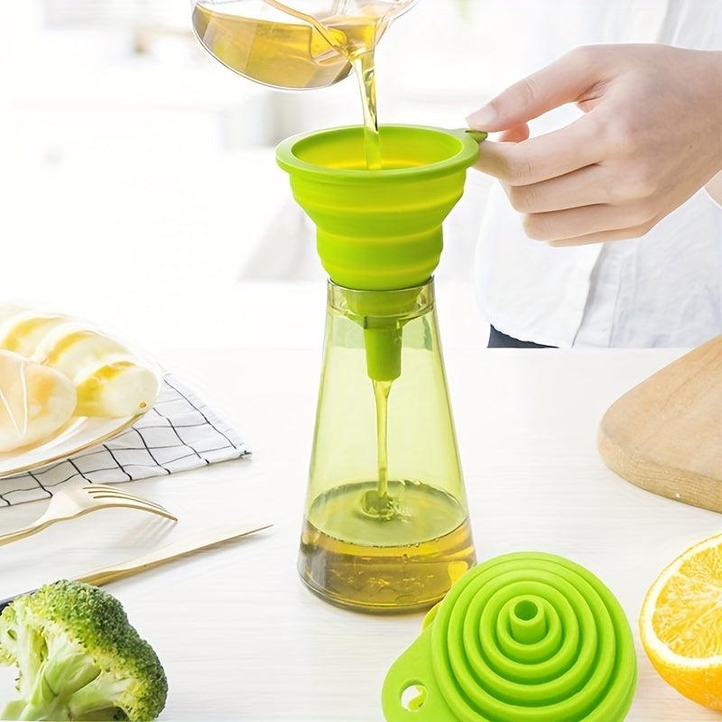 4pcs Mini Silicone Collapsible Funnel for Kitchen Gadgets