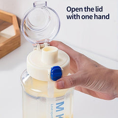 Large Capacity Water Bottle with Straw Leak Proof
