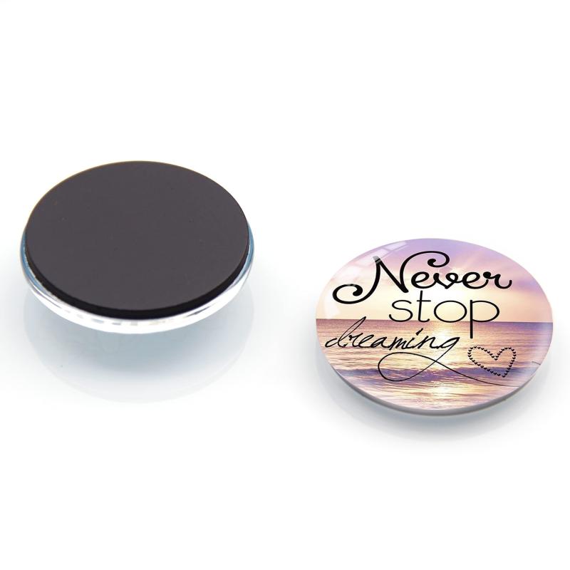 12pcs Glass Magnetic Refrigerator Magnet Fridge Sticker Motivational Decoration