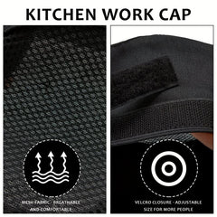 2pcs Mesh Top Adjustable Chefs Hats For Women Men