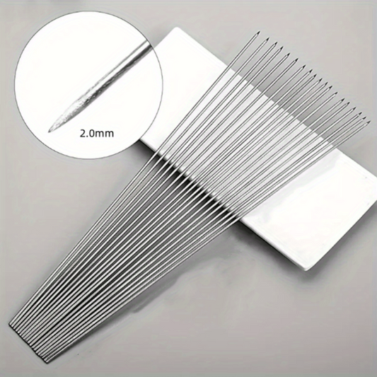 50pcs Stainless Steel BBQ Skewers Set with Storage Tube