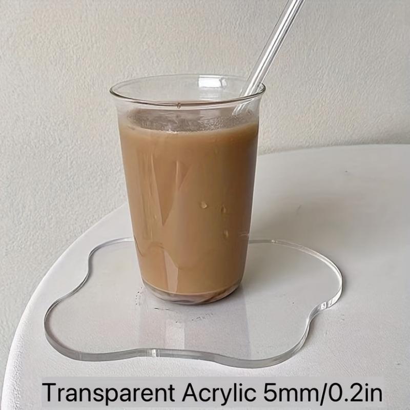 Acrylic Placemat Heat Resistant Mat - Transparent Cup Mat
