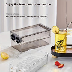 Rotatable Ice Cube Tray with 32 Grids