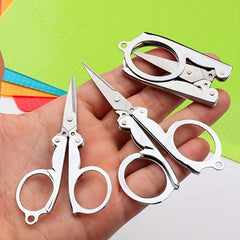 Portable Stainless Steel Folding Scissors Sewing Paper Office Supplies