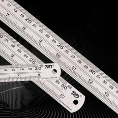 Double Sided Metric/Imperial Steel Ruler 11.81in