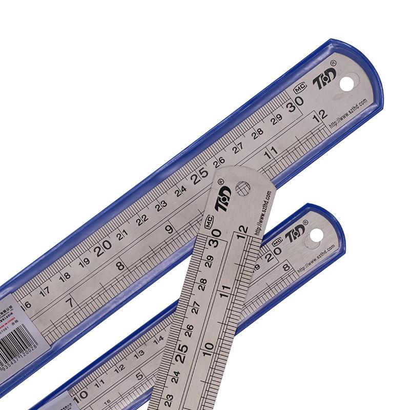 Double Sided Metric/Imperial Steel Ruler 11.81in