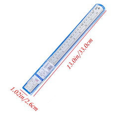 Double Sided Metric/Imperial Steel Ruler 11.81in