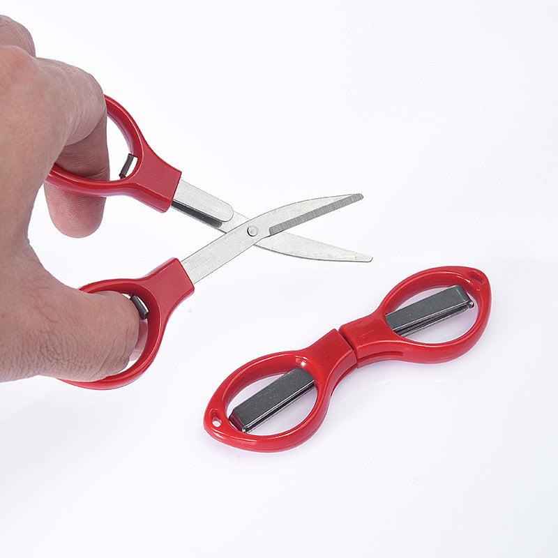 Folding Mini Scissor Glasses Shaped Scissor For Travel Camping Fishing