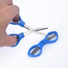 Folding Mini Scissor Glasses Shaped Scissor For Travel Camping Fishing