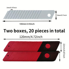 18mm Heavy Duty Snap Off Blades for Utility Knives & Box Cutters