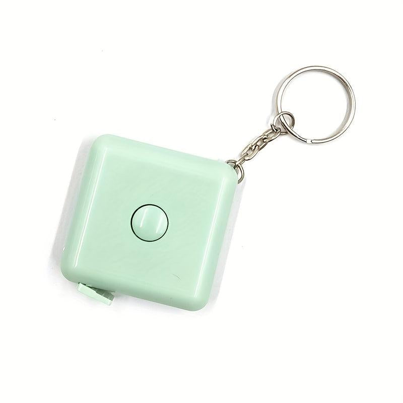 Mini Portable Telescopic Ruler Keychain Measuring Clothes Leather Square