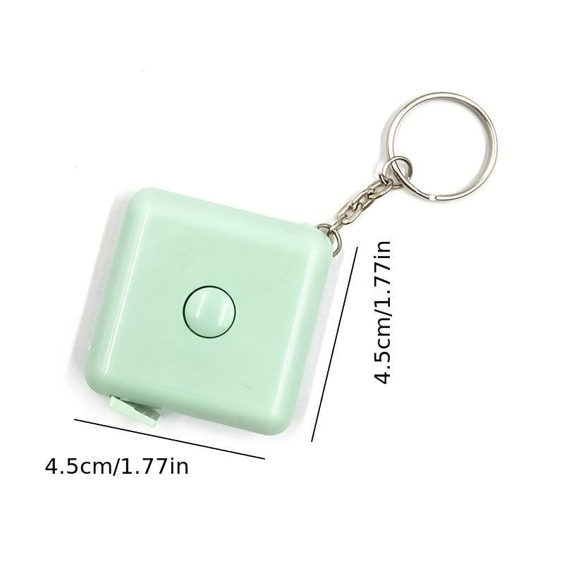 Mini Portable Telescopic Ruler Keychain Measuring Clothes Leather Square