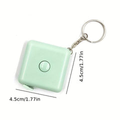 Mini Portable Telescopic Ruler Keychain Measuring Clothes Leather Square