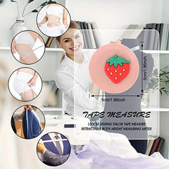 3pcs Retractable Mini Soft Cartoon Body Tape Measure 152 4 Cm