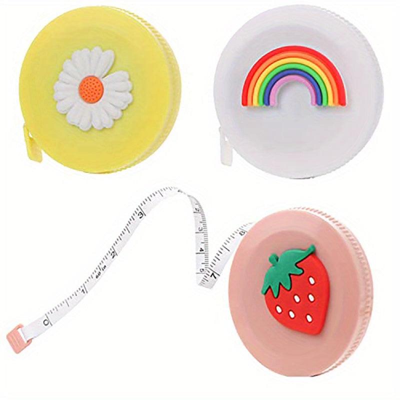 3pcs Retractable Mini Soft Cartoon Body Tape Measure 152 4 Cm