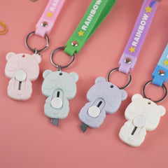Mini Bear Manual Retractable Art Cutter for School Office Projects
