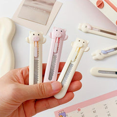 3pcs Mini Piglet Utility Rabbit Paper Cutter for Students