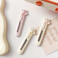 3pcs Mini Piglet Utility Rabbit Paper Cutter for Students