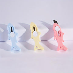 3pcs Little Fish Box Cutter Paper Cutting Art Office Small Portable