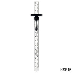Portable Stainless Steel Depth Gauge Ruler 15-24 cm with Detachable Clip
