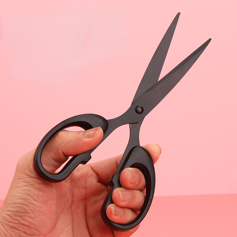 Stainless Steel Office Scissors Anti Rust Teflon Coated Glue Paper Fabric Scisso