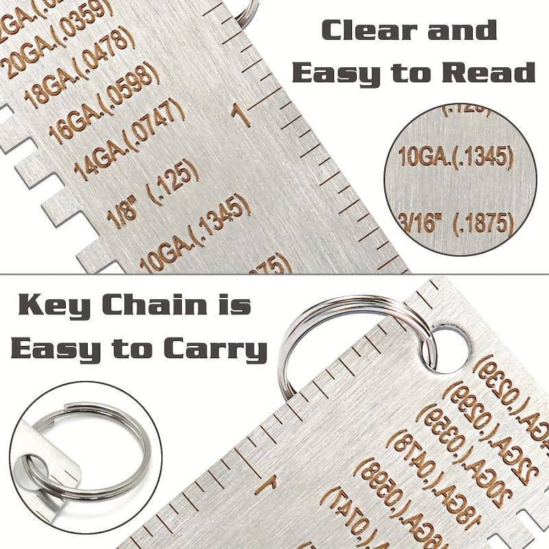 Stainless Steel Thickness Gauge Ruler for Welding Seam Caliper