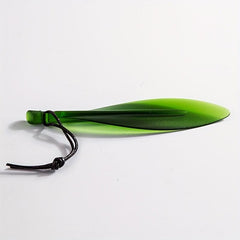 Leaf Shaped Letter Opener Green Plastic Willow Leaf Paper Keychain