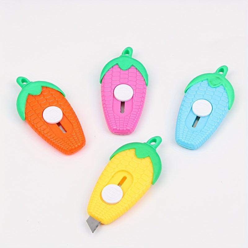 5pcs Portable Mini Box Cutter Small Box Cutter Office Cutting Paper