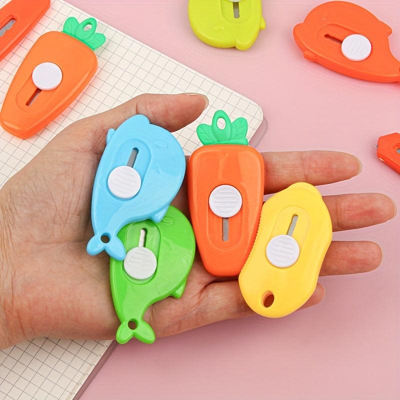 5pcs Portable Mini Box Cutter Small Box Cutter Office Cutting Paper