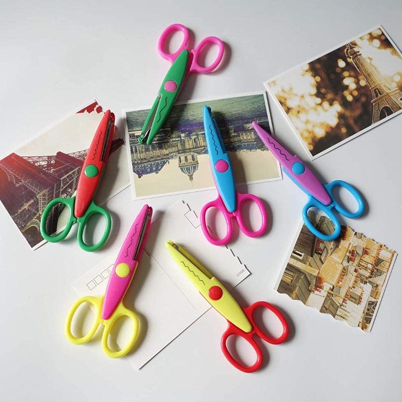 6pcs Kids' Safety Scissors, DIY Trimming Scissors, Kindergarten Paper Cutting