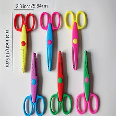 6pcs Kids' Safety Scissors, DIY Trimming Scissors, Kindergarten Paper Cutting